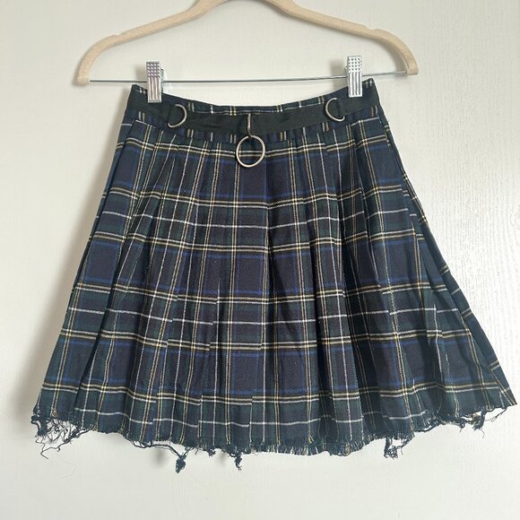 Dolls Kill Current Mood XS Plaid Mini Skirt - Picture 1 of 3